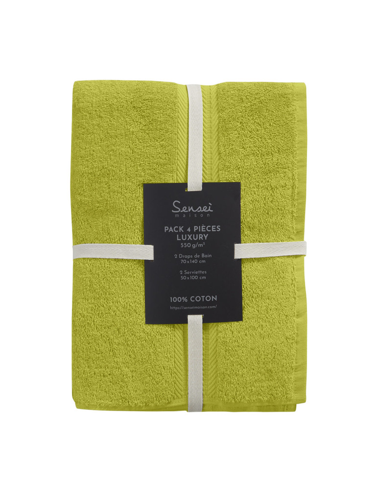 Ensemble de bain 4 pièces (2 draps de...