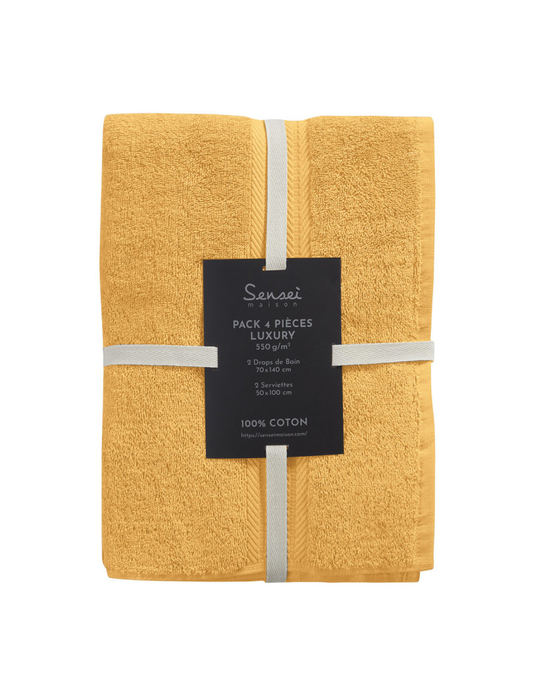 Ensemble de bain 4 pièces (2 draps de...