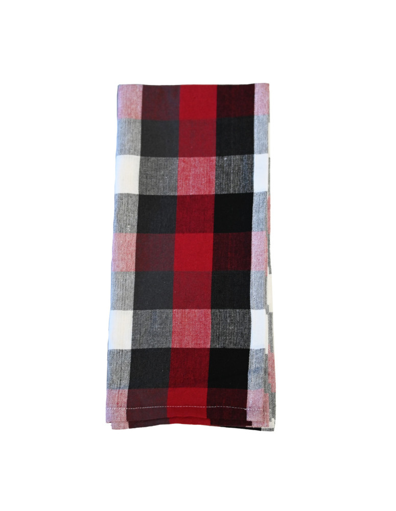 Lot de 12 torchons assortis coton...