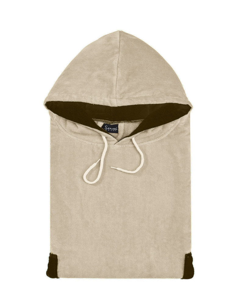 Poncho de plage adulte en velours BEACH