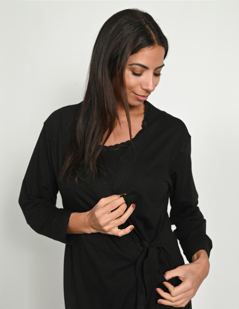 Peignoir kimono femme en maille EDEN