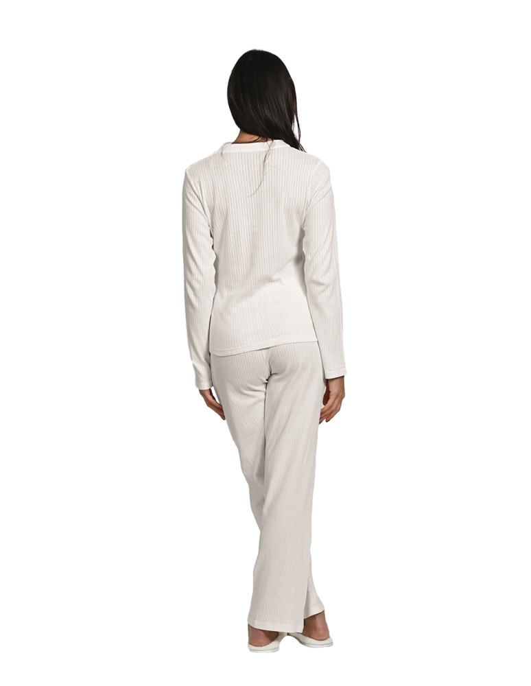 Pyjama femme à manches longues en...