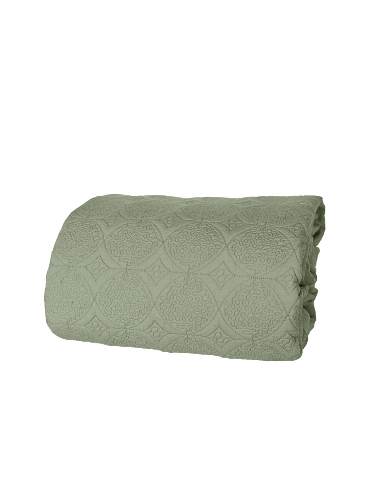 Couvre lit en percale de coton...