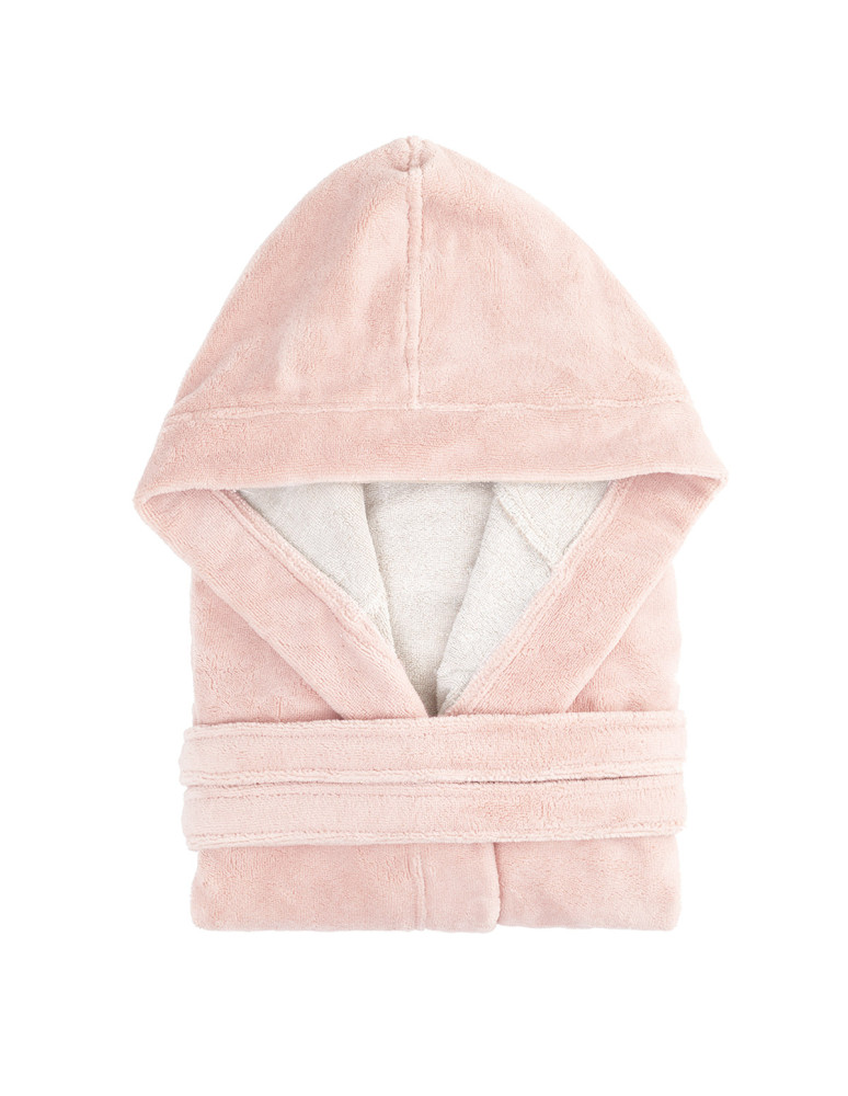 Peignoir mixte à capuche bicolore...