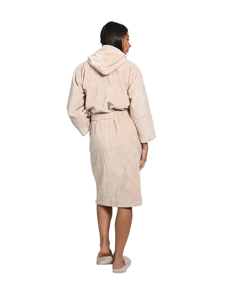 Peignoir mixte à capuche bicolore...