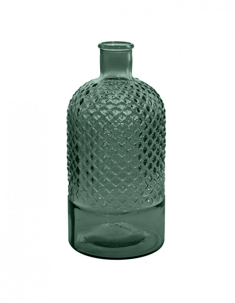 Vase bouteille en verre recyclé h 28...