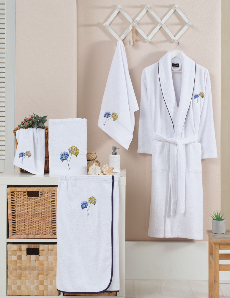 Ensemble de bain brodé 4 pièces AGATHA