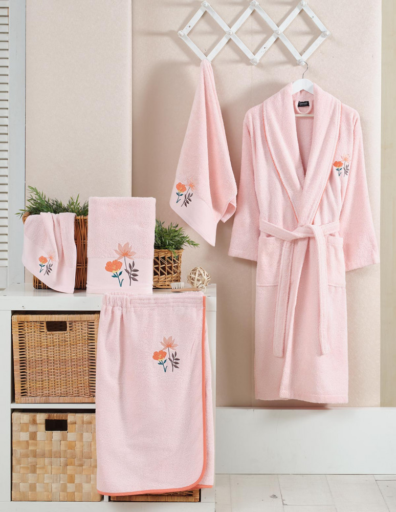 Ensemble de bain brodé 4 pièces ANGELICA