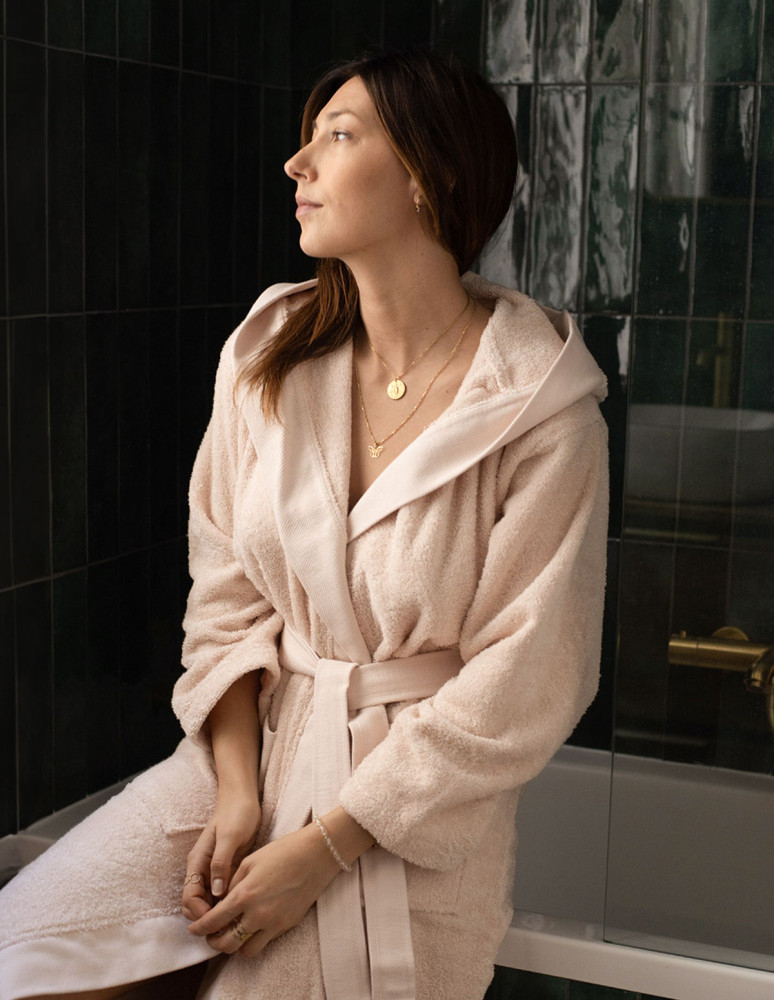 Peignoir mixte à capuche uni 420 g/m²...