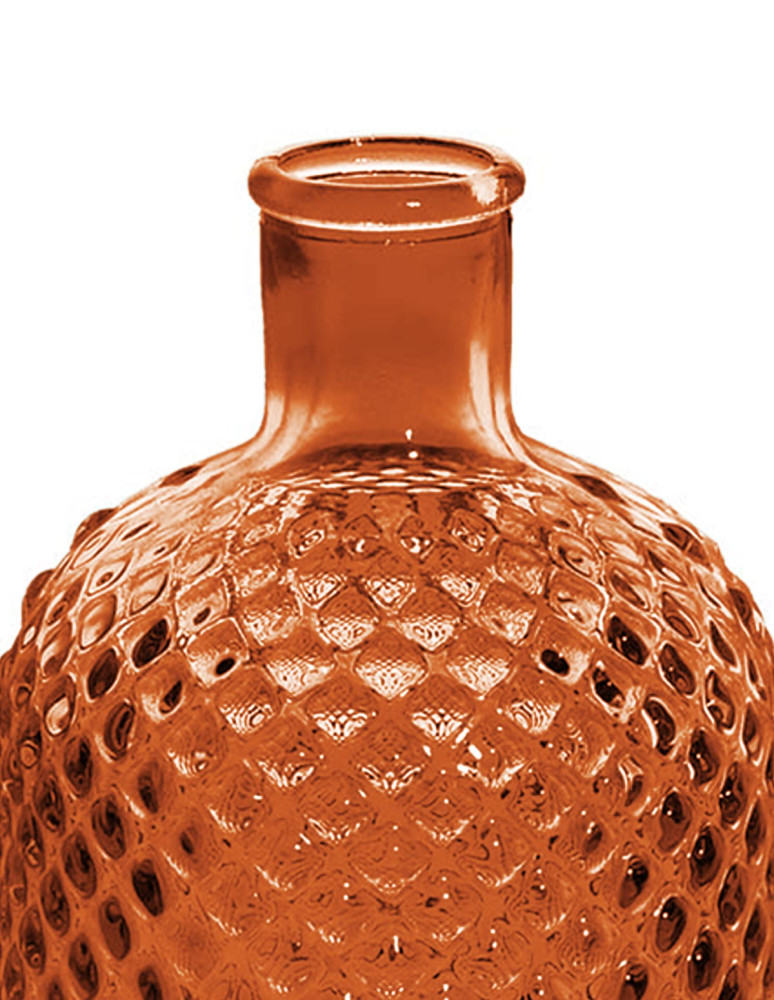 Vase bouteille en verre recyclé DIAMOND