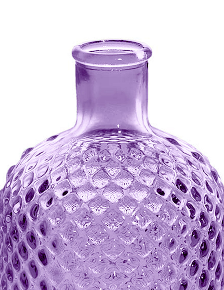 Vase bouteille en verre recyclé DIAMOND