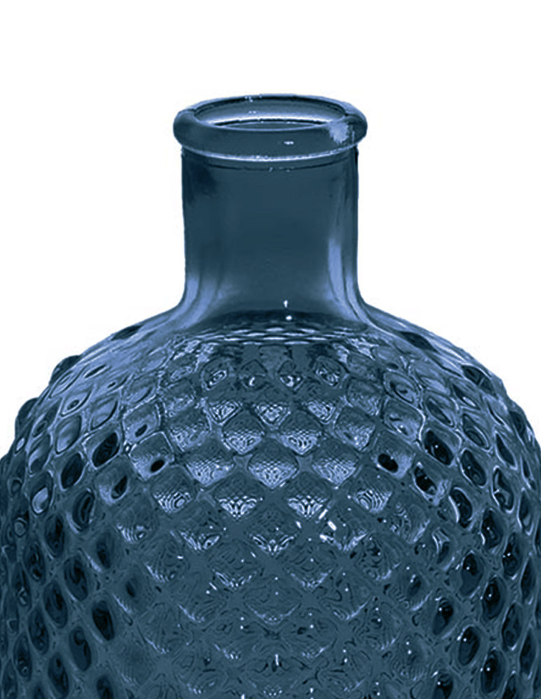 Vase bouteille en verre recyclé DIAMOND