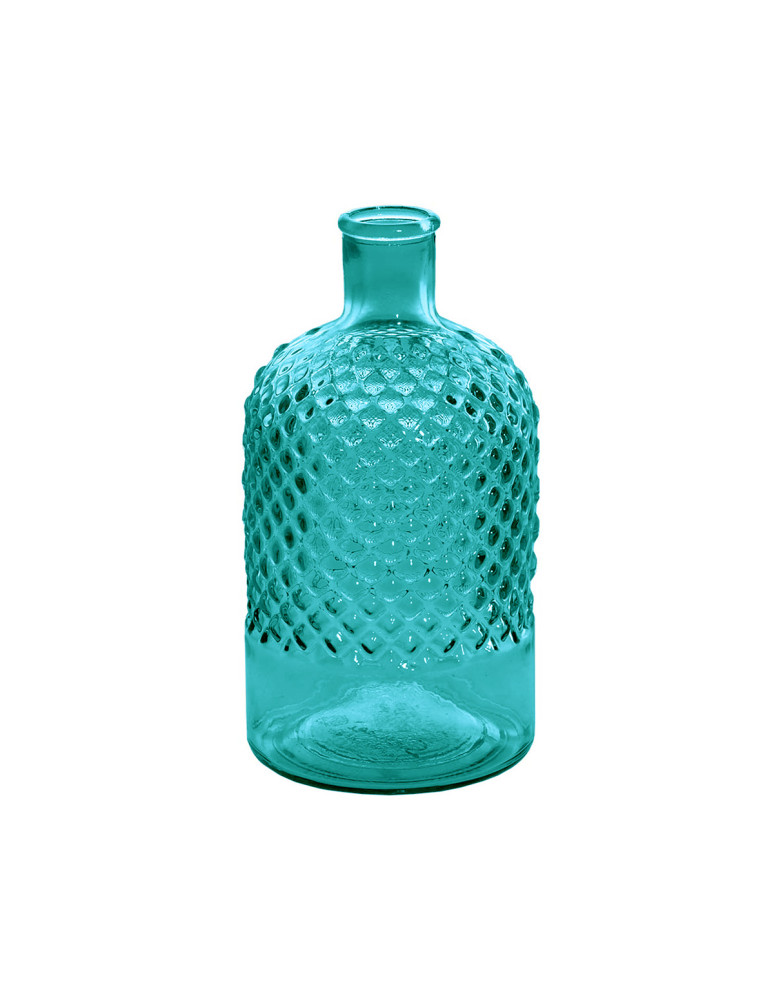 Vase bouteille en verre recyclé DIAMOND