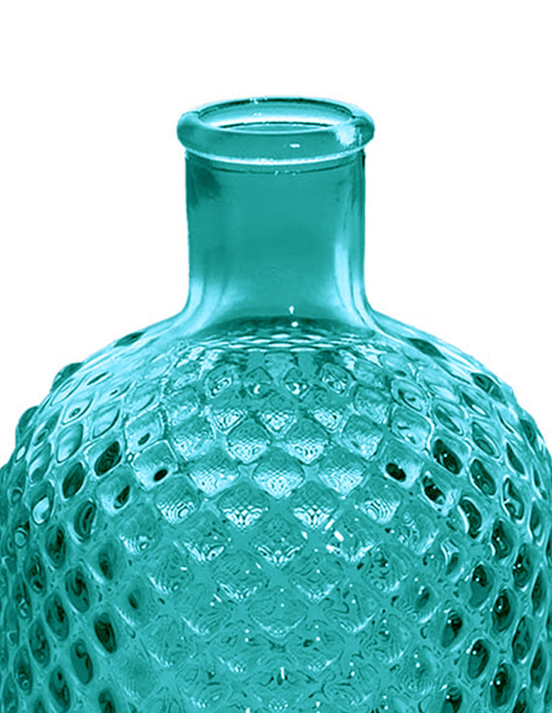 Vase bouteille en verre recyclé DIAMOND