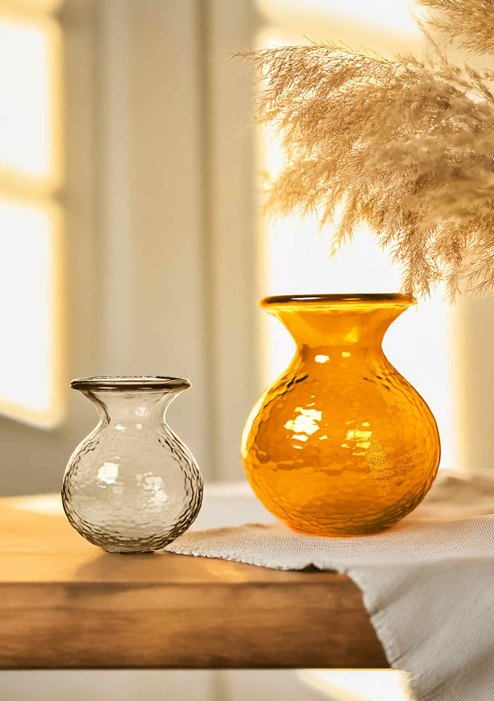 Vase en verre recyclé h 19 cm GYPSO