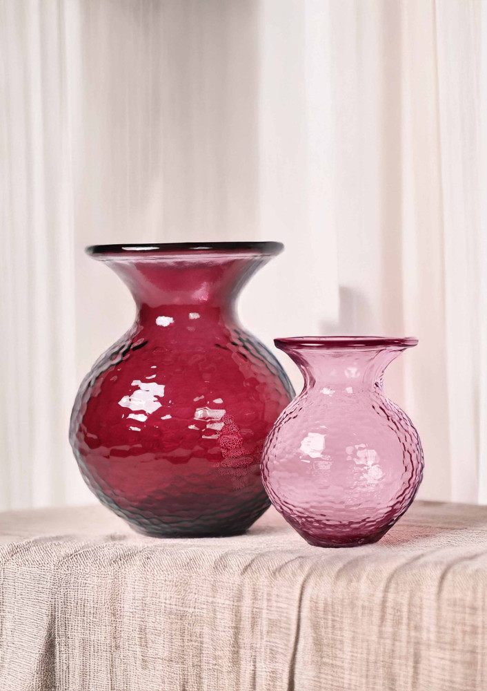 Vase en verre recyclé h 19 cm GYPSO