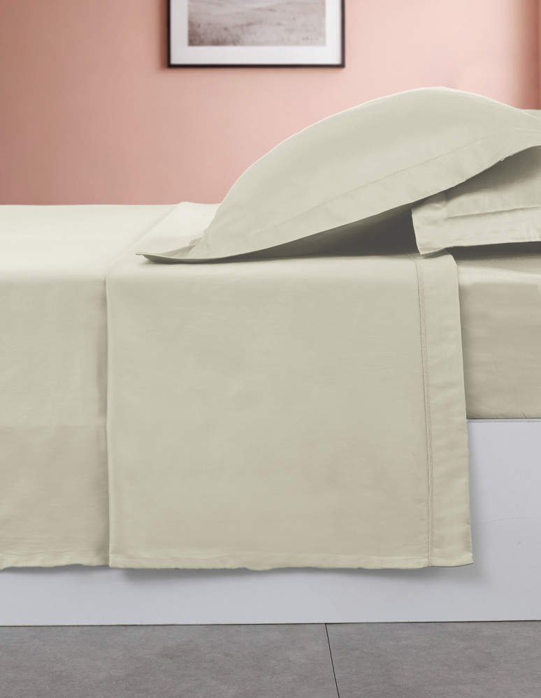 Drap plat en percale de coton SOFT...