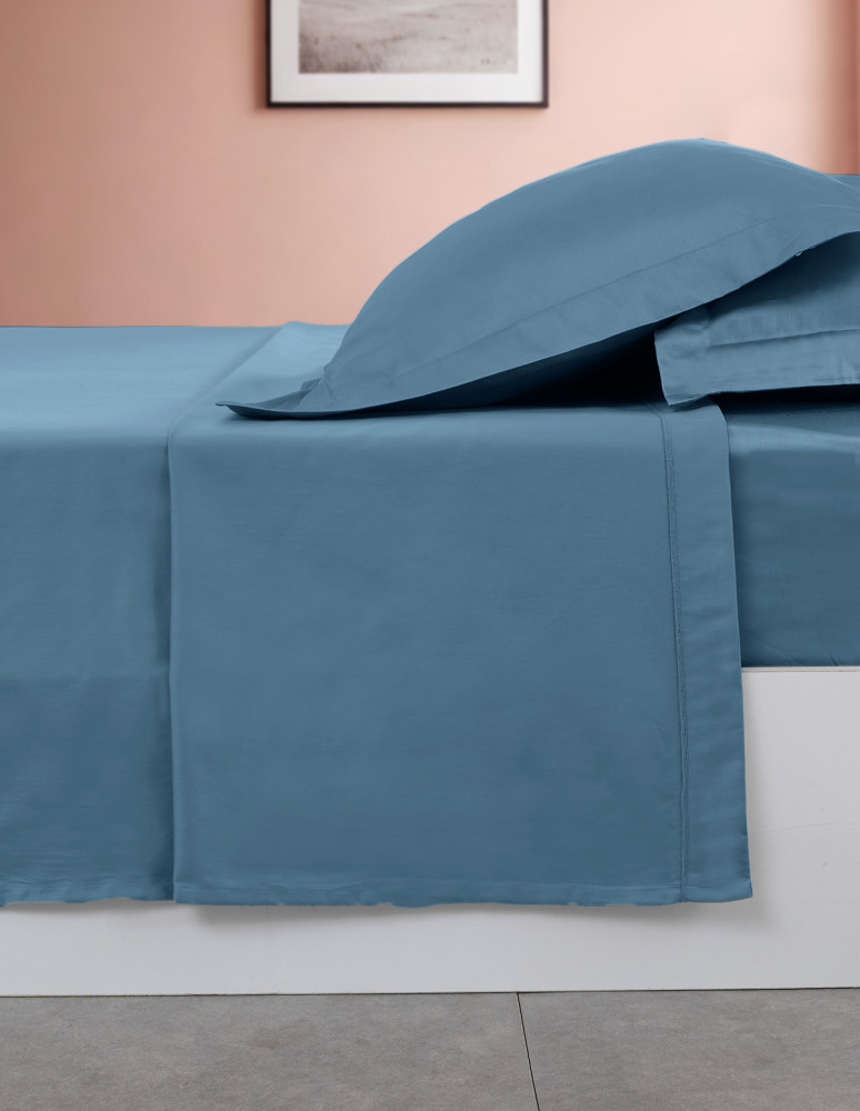 Drap plat en percale de coton SOFT...