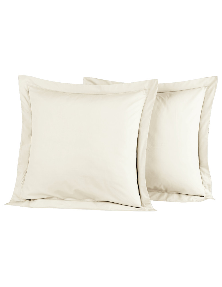 Lot de 2 taies d'oreiller en percale...