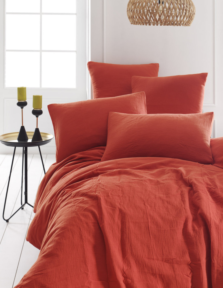 Parure housse de couette gaze de...