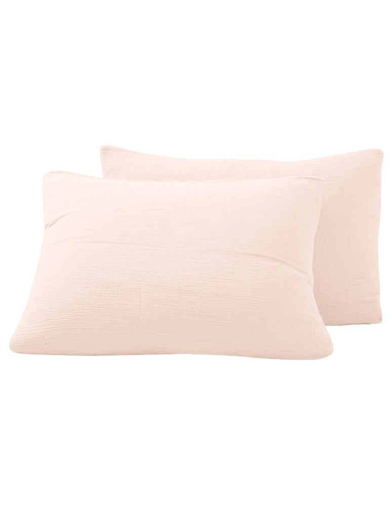 Lot de 2 taies d'oreiller en gaze de...