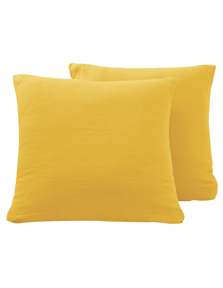 Lot de 2 taies d'oreiller en gaze de...