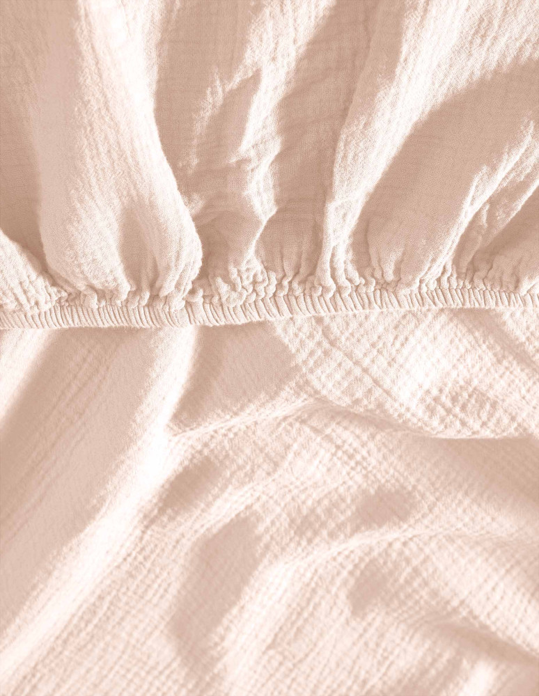 Drap housse en gaze de coton bonnet...