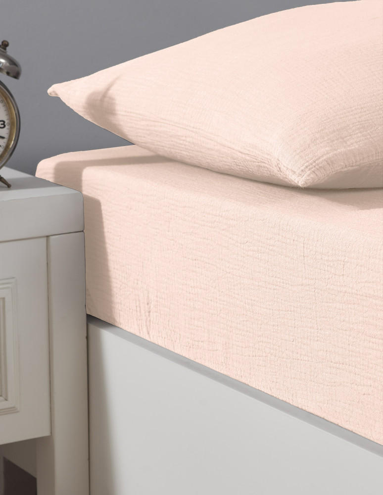 Drap housse en gaze de coton bonnet...