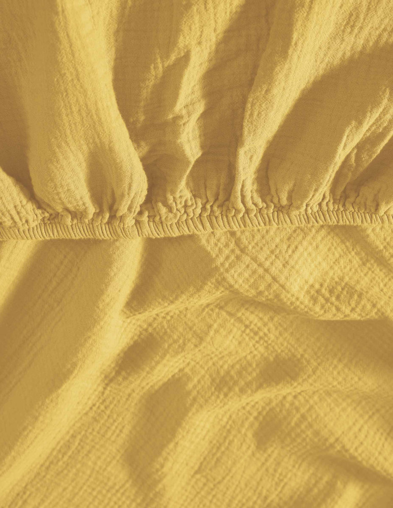 Drap housse en gaze de coton bonnet...