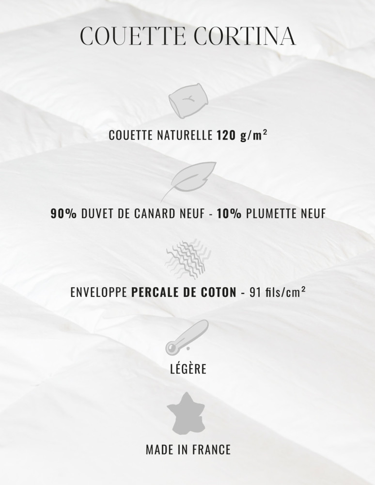 Couette naturelle d'été - Légère -...