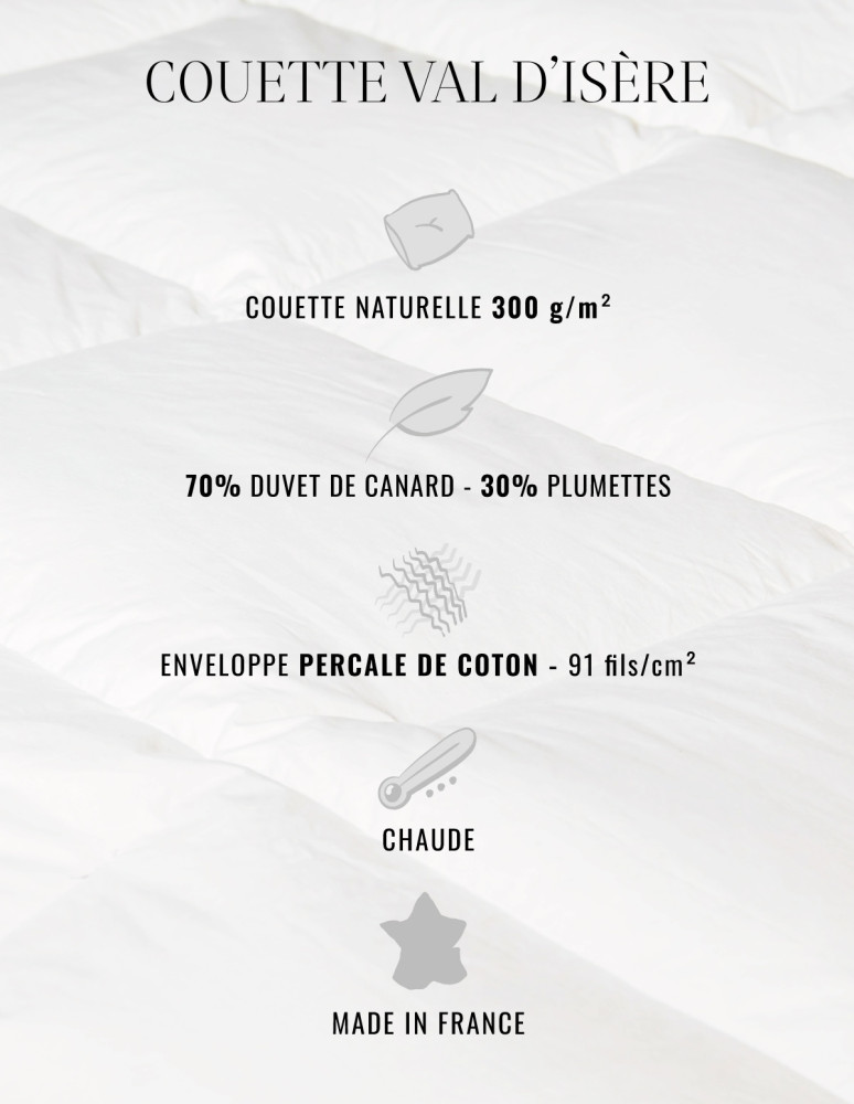 Couette naturelle - Chaude - 70%...