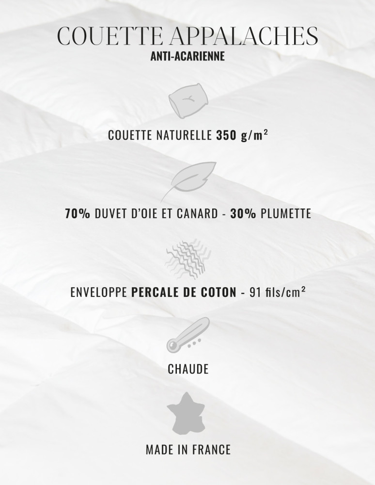 Couette naturelle - Chaude - 70%...
