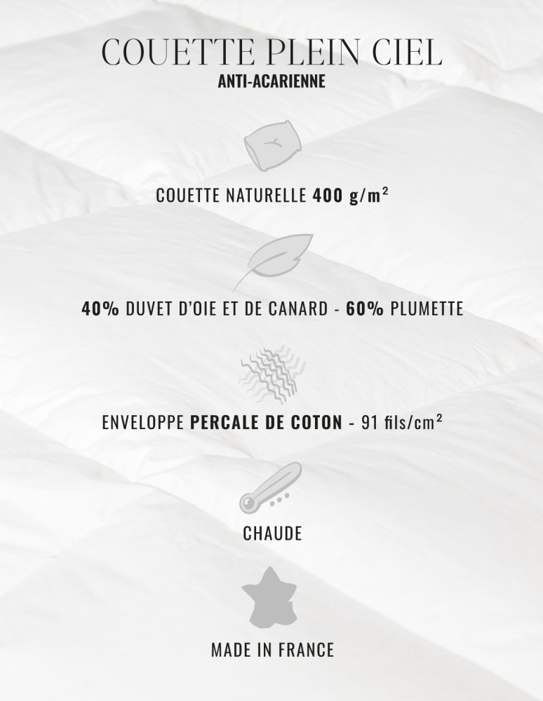 Couette naturelle - Chaude - 40%...