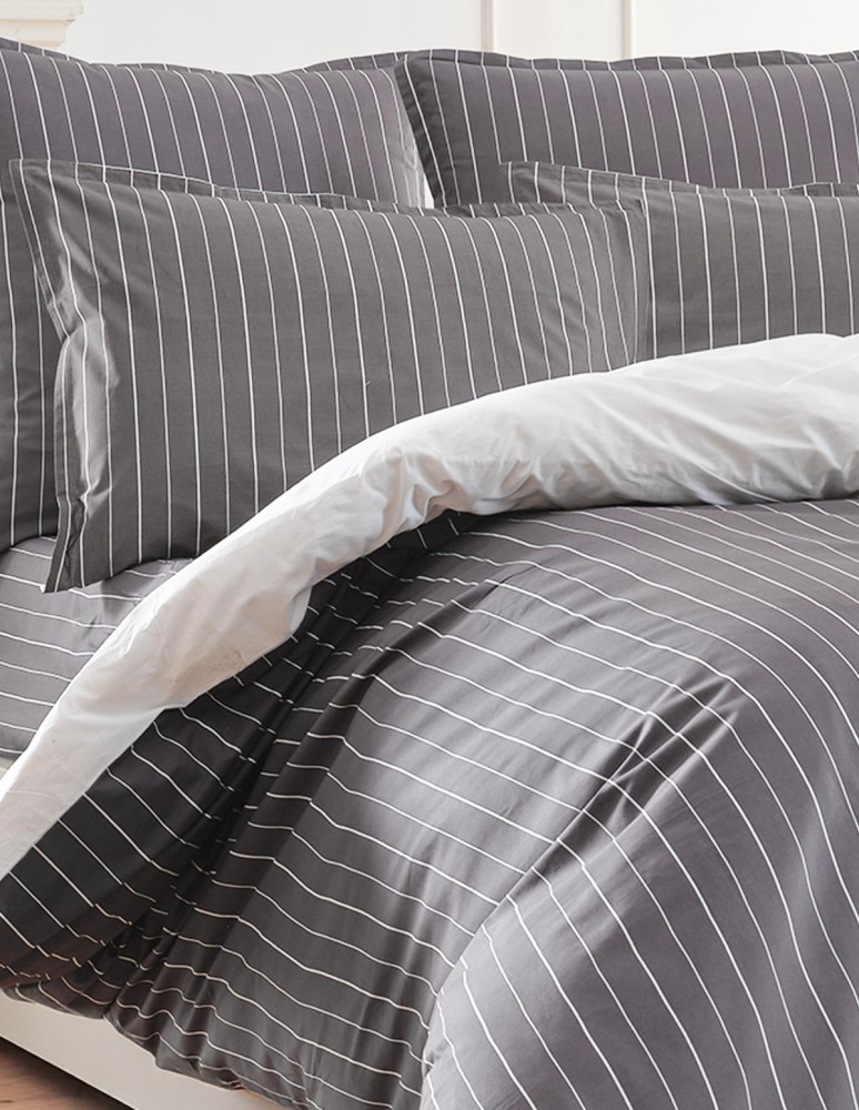 Parure housse de couette percale de...