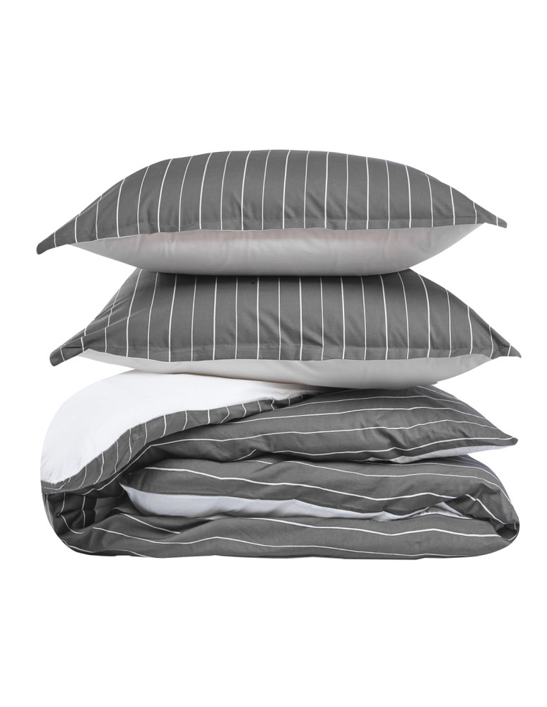 Parure housse de couette percale de...