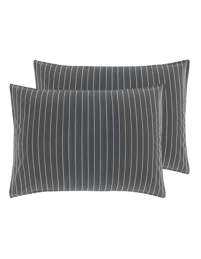 Lot de 2 taies d'oreillers en percale...