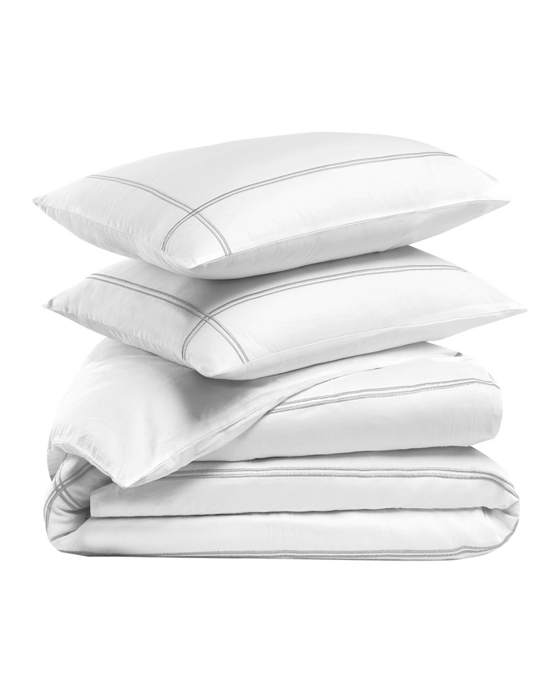 Parure housse de couette satin + 2...