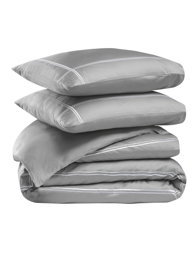 Parure housse de couette satin + 2...