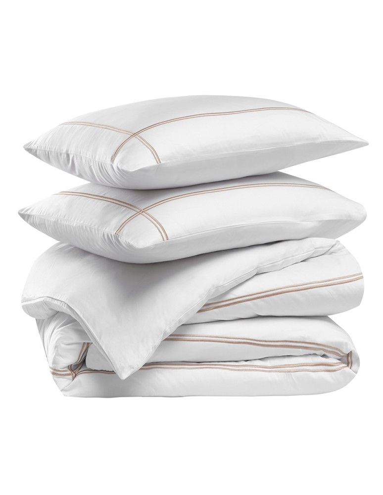 Parure housse de couette satin + 2...