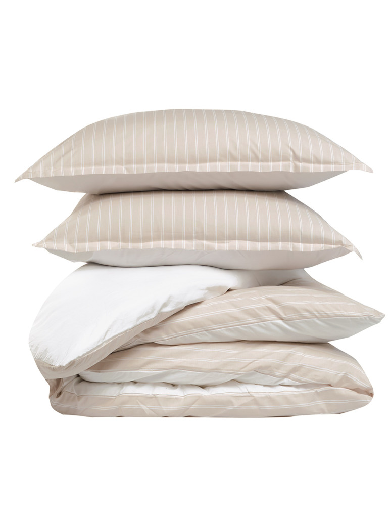 Parure housse de couette percale de...