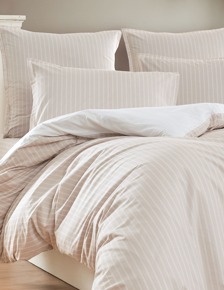 Parure housse de couette percale de...