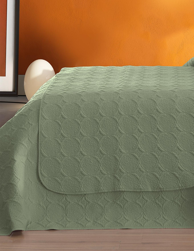 Chemin de lit en percale de coton...