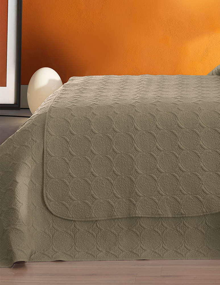 Chemin de lit en percale de coton...