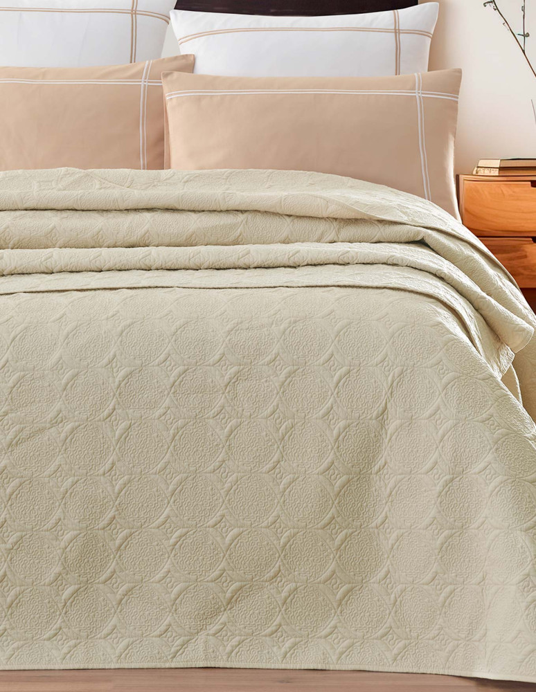 Couvre lit en percale de coton...