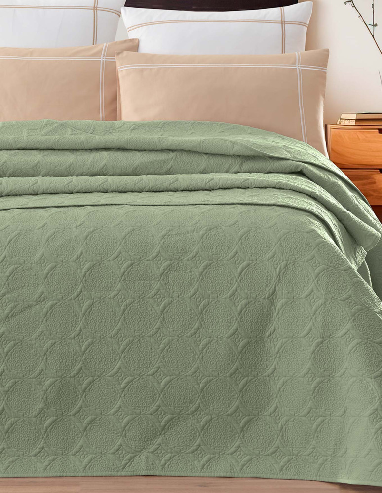 Couvre lit en percale de coton...