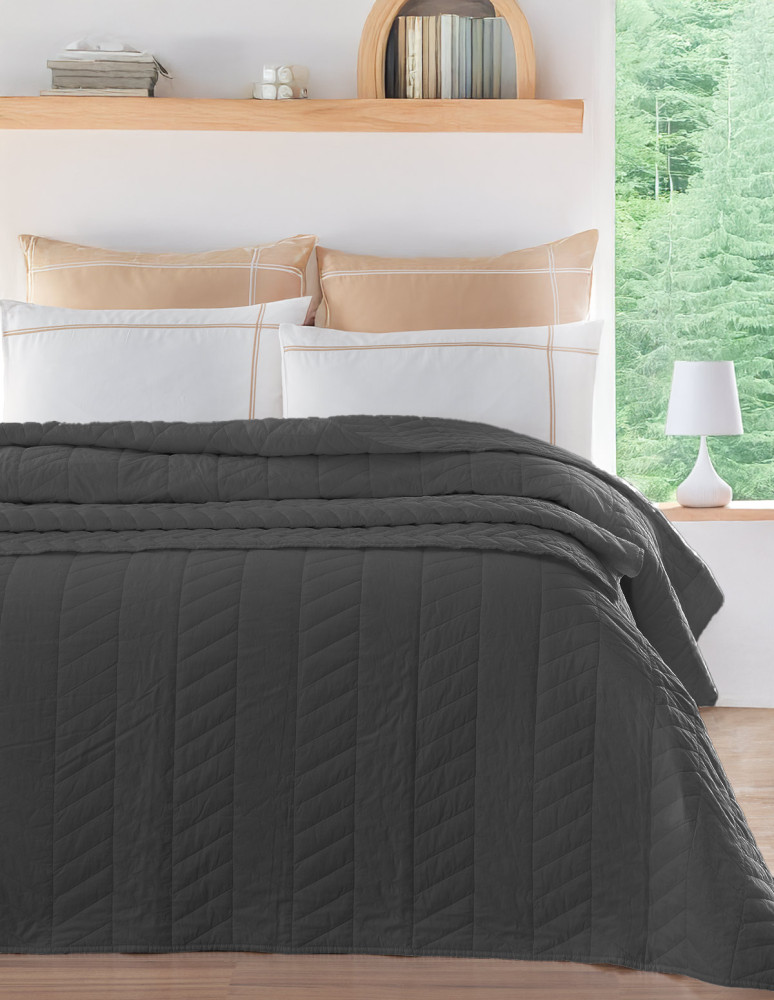 Couvre lit en percale de coton...