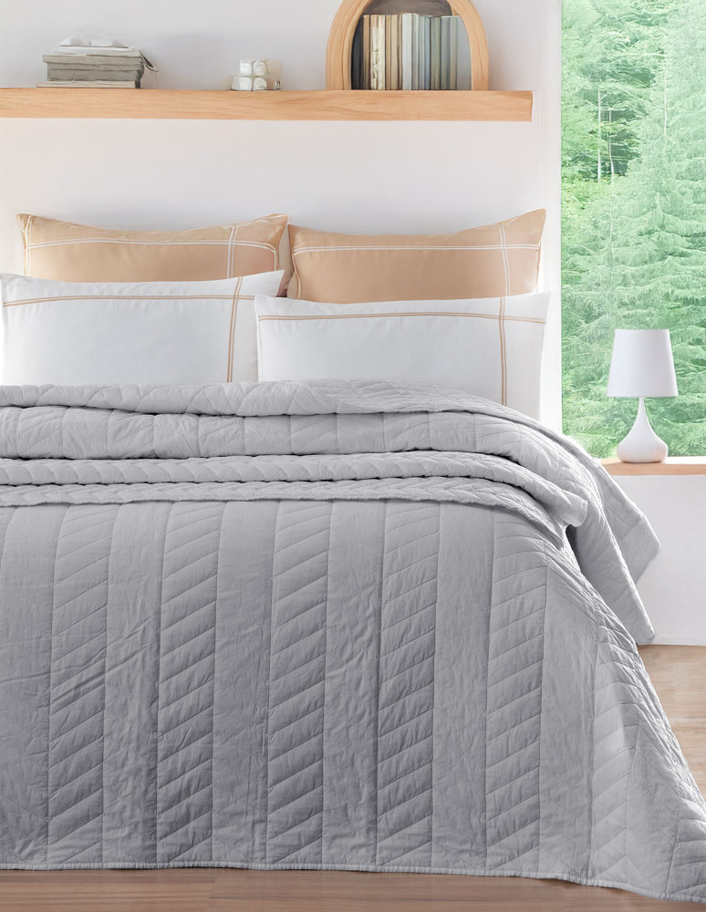 Couvre lit en percale de coton...