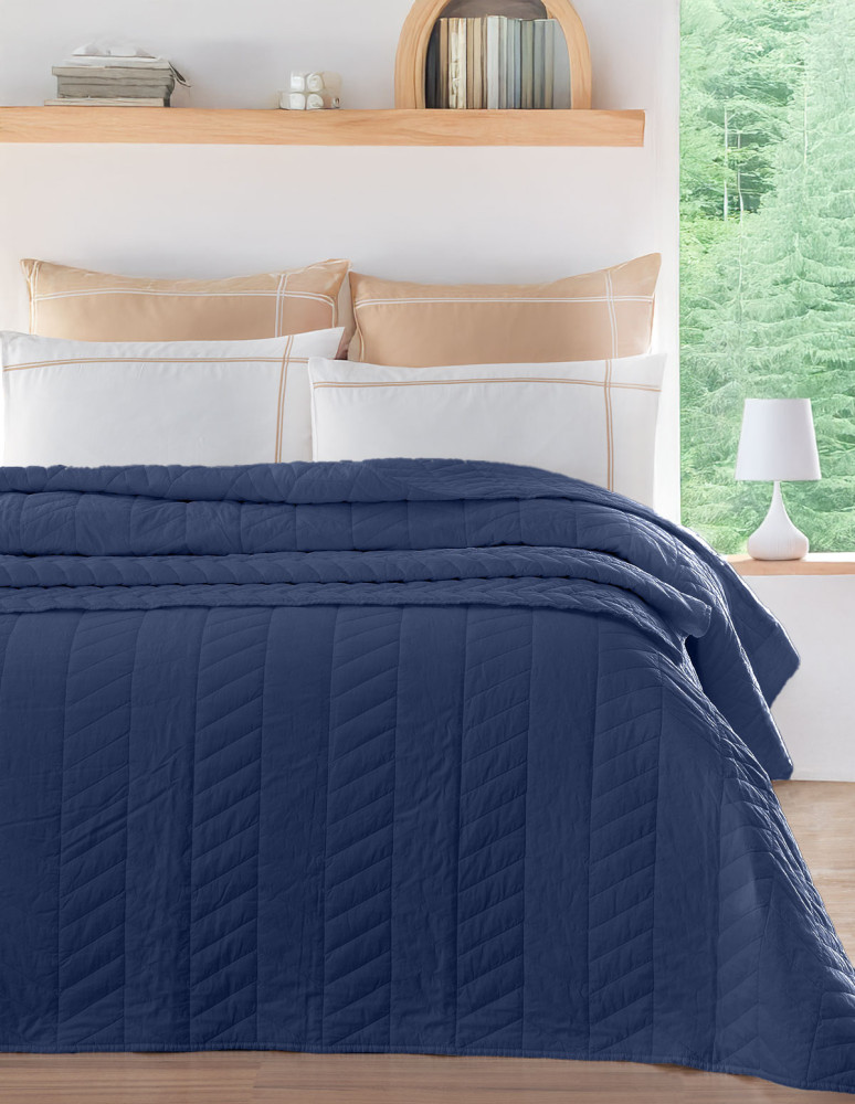 Couvre lit en percale de coton...