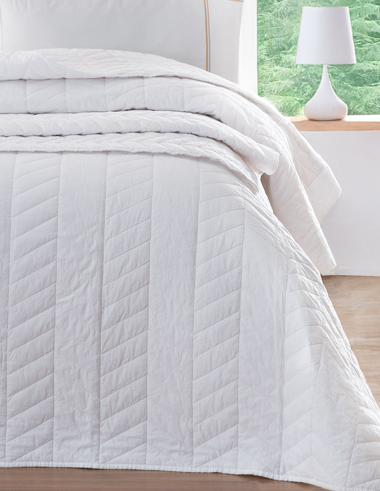 Couvre lit en percale de coton...