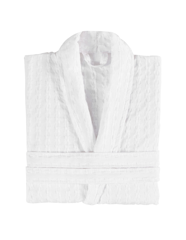 Peignoir mixte en coton WAFFLE KNOTE